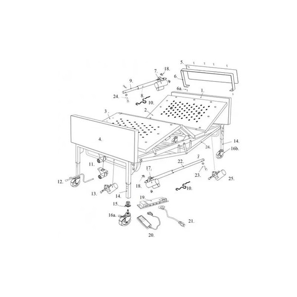 Drive Devilbiss Healthcare - 15300Pf1015L - Medical Adj Leg & Cable Footboard,15300