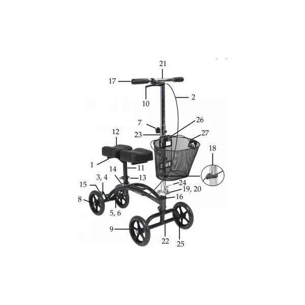 Drive Devilbiss Healthcare - 95012R79610 - Medical Hand Brake W/ Cable For Item 796