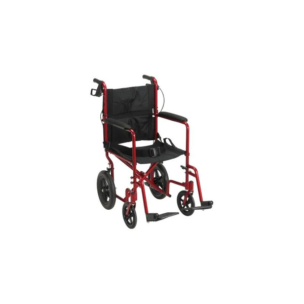 Drive Devilbiss Healthcare - Expedition - Exp19Ltrd - Medical Lightweight Transport Wheelchair With Hand Brakes