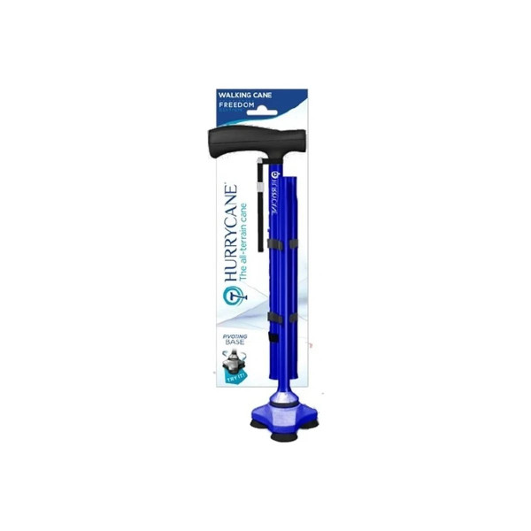 Drive Devilbiss Healthcare - Hurrycane Freedom Edition - Hcane-Bl-C2 - Medical - Folding Cane Aluminum 30 - 1/2 To 37 - Inch Height Blue