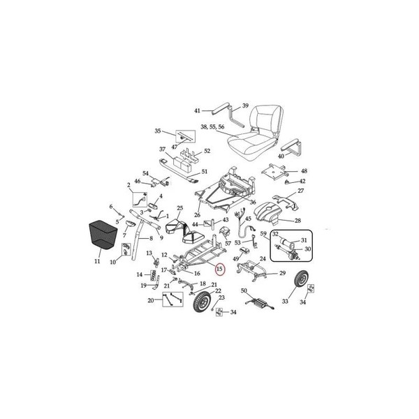 Drive Devilbiss Healthcare - Lrb302300-22 - Medical Front Frame, Prowler 3310