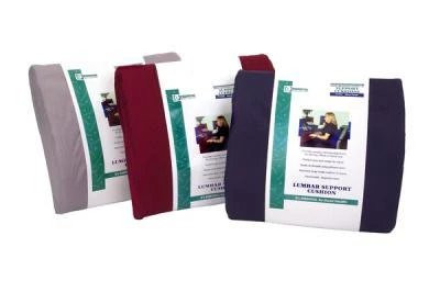 Essential - The Cushion - F1412 - Lumbar Polyurethane Foam Cushion, 14" X 13", Navy, With Straps And Zippered Cover