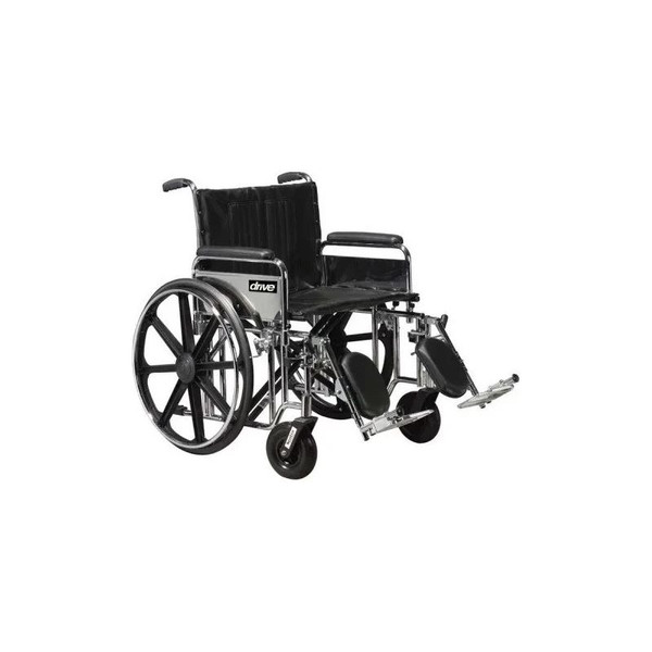 Drive Devilbiss Healthcare - Sentra - Std20Dda-Elr - Medical Extra Heavy Duty Wheelchair, Detachable Desk Arms, Elevating Leg Rests, Seat