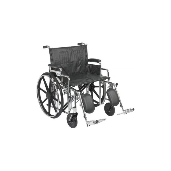 Drive Devilbiss Healthcare - Sentra - Std24Dda-Elr - Medical Extra Heavy Duty Wheelchair, Detachable Desk Arms, Elevating Leg Rests