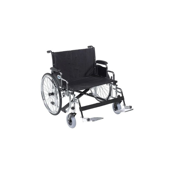 Drive Devilbiss Healthcare - Sentra Ec - Std26Ecdda - Medical - Bariatric Wheelchair Desk Length Arm Black Upholstery 26 Inch Seat Width Adult 700 Lbs Weight Capacity