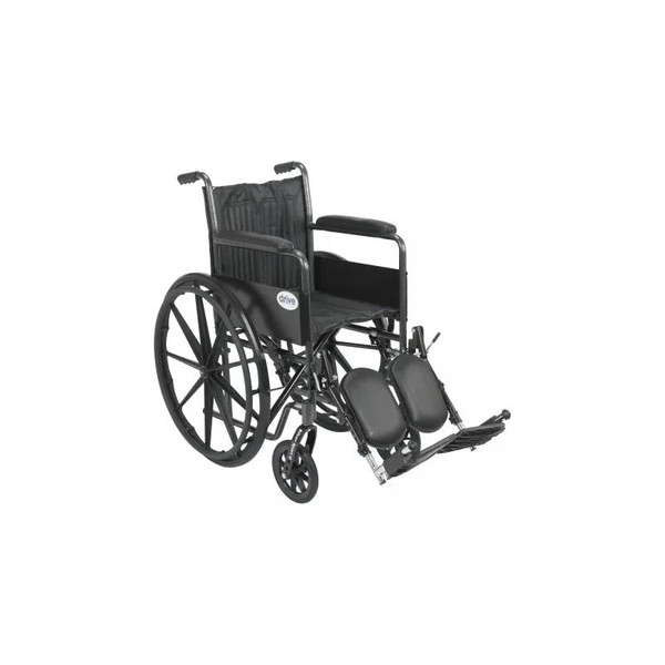 Drive Devilbiss Healthcare - Silver Sport - Ssp218Fa-Elr - Medical - 2 Wheelchair, Non Removable Fixed Arms, Elevating Leg Rests, Seat