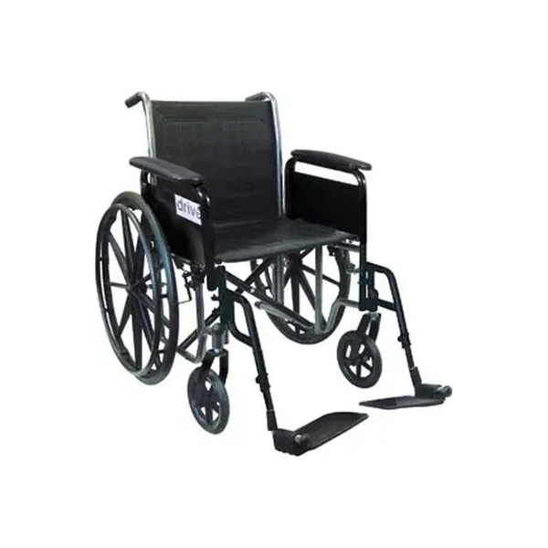Drive Devilbiss Healthcare - Silver Sport - Ssp218Fa-Sf - Medical Wheelchair, Fixed Arm & Swing Away Footrest