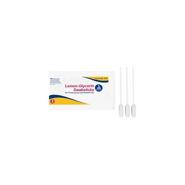Dynarex - 1216 - Oral Swabstick Foam Tip Lemon Glycerin