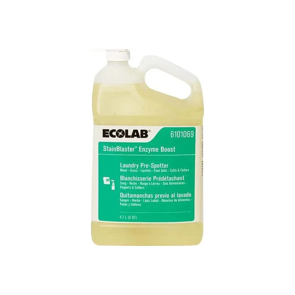 Ecolab - Stainblaster Enzyme Boost - 6101069 - Laundry Stain Remover 5 Quart Jug Liquid Scented