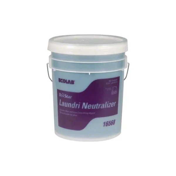 Ecolab - Tri-Star Neutralizer - 6112083 - Laundry Sour 5 Gal Pail Liquid Concentrate Scented