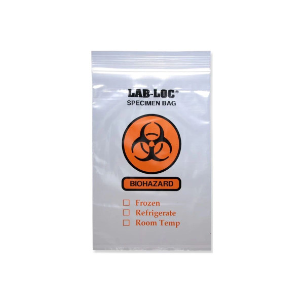 Elkay Plastics - Lab20912 - Reclosable 3 - Wall Specimen Transfer Bag (Biohazard)