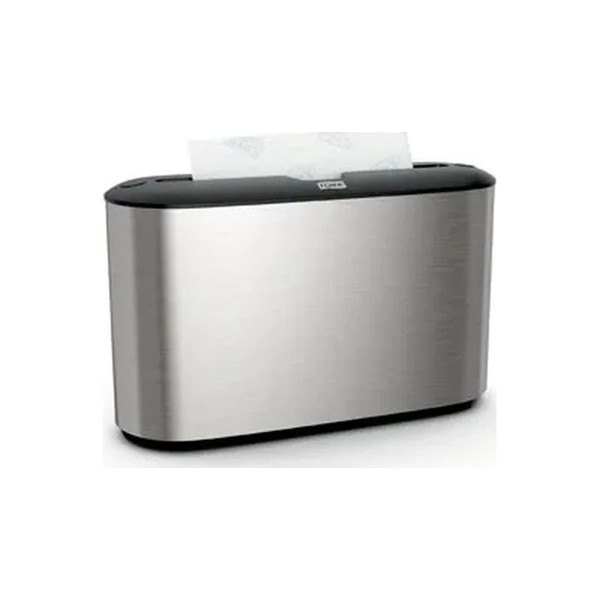 Essity - Tork - 302030 - Countertop Dispenser, Hand Towel, Multifold, Universal, Metal/ Plastic, Stainless Steel, 7.9" X 12.7" 4.6"