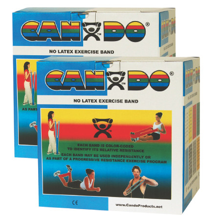 Fabrication Enterprises - Cando - 10-5654 - Exercise Resistance Band Blue 5 Inch X 50 Yard Heavy