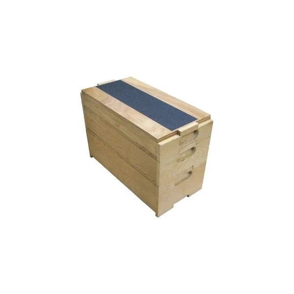 Fabrication Enterprises - Cando - 15-4222 - Step Stool Stackable 3 Steps Wood Frame 4 / 6 8 Inch Height