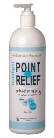 Fabrication Enterprises - Point Relief - 11-0710-1 - Coldspot Topical Pain 0.06% - 12% Strength Menthol / Methyl Salicylate Gel 16 Oz.