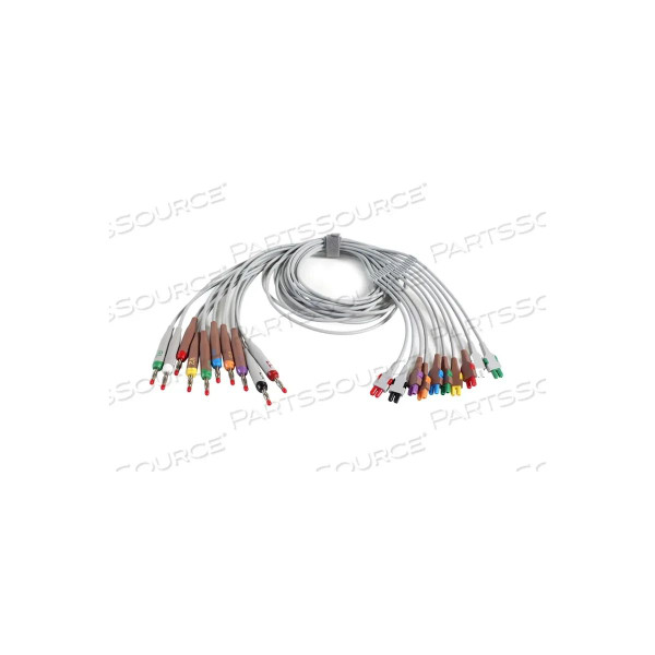 Ge Healthcare - 2104724-005 - Ecg Lead Wire 10 - Banana - Aha For Use With Mac 1100/1200/1200St, Cardiosmart, Cardiosys, 5000, 5000St, Case, Case 8000, Cardiosoft Systems Cam 14 Acquisition Module Or Cable Accepting Leadwires B