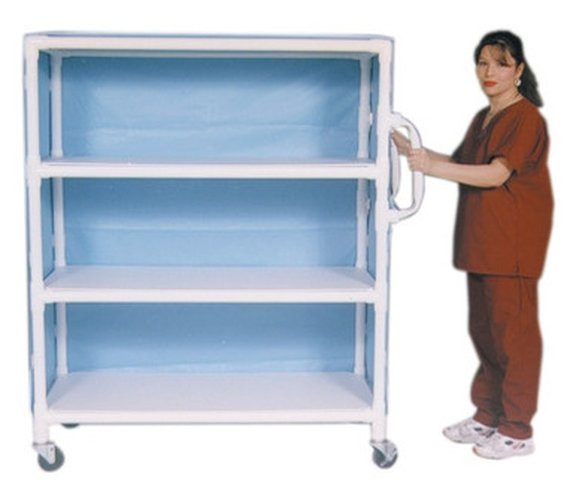 Graham Field - 8526 - Linen Cart Pvc 3 Shelf Lumex - Patient Room