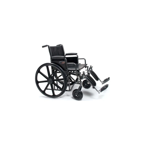 Graham Field - Traveler - 3G010420 - Health Products Hd Heavy Duty Bariatric Wheelchair Dual Axle Desk Length Arm Swing - Away Footrest Black Upholstery 22 Inch Seat Width Adult 500 Lbs Weight Capacity