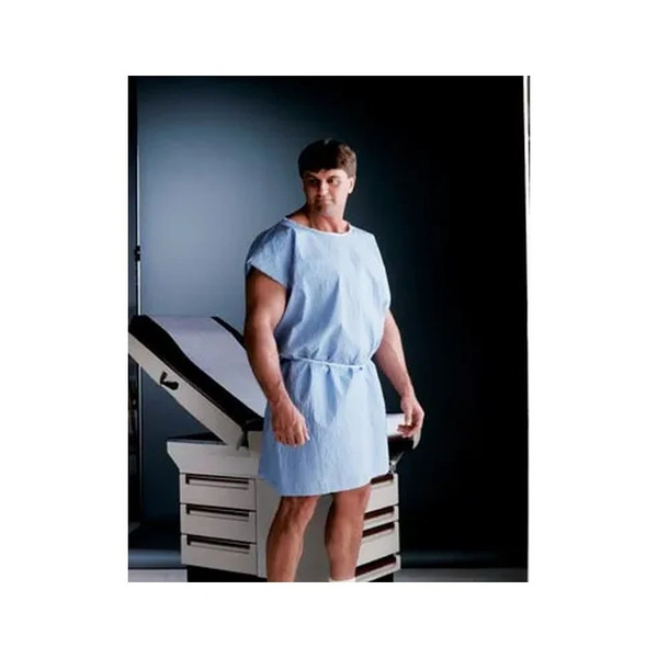 Graham Medical - 228 - Exam Gown, Scrim Reinforced, Glued Shoulders, Separate Belt Tie
