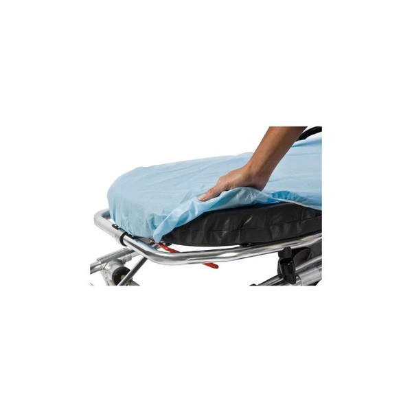 Graham Medical - 65233 - Products - Stretcher Sheet Fitted 30 X 72 Inch Blue Nonwoven Fabric Disposable