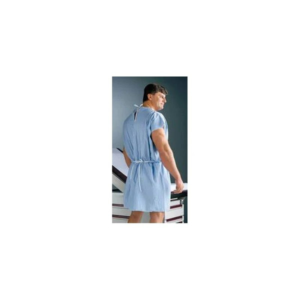 Graham Medical - 70222N - Products Patient Exam Gown Medium / Large Blue Disposable
