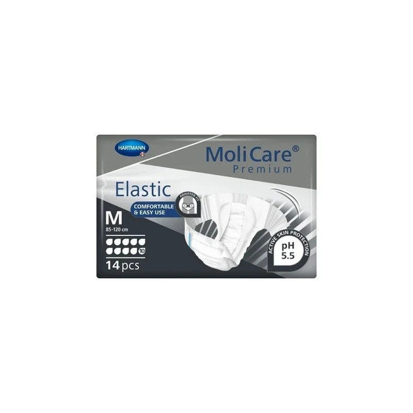 Hartmann - Molicare - 165672 - Premium Elastic 10D Unisex Adult Incontinence Brief Medium Disposable Heavy Absorbency 