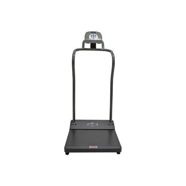 Health O Meter - 3001Kl-Am-Bt - Handrail Scale Lcd Display 1000 Lbs / 454 Kg Capacity Gray Ac Adapter Battery Operated