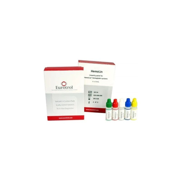 Hemocue America - Eurotrol Hemolin - 023000005 - Linearity Verification Set Hemoglobin 5 X 1 Ml For B - Systems And Hb 201 Ready - To - Use
