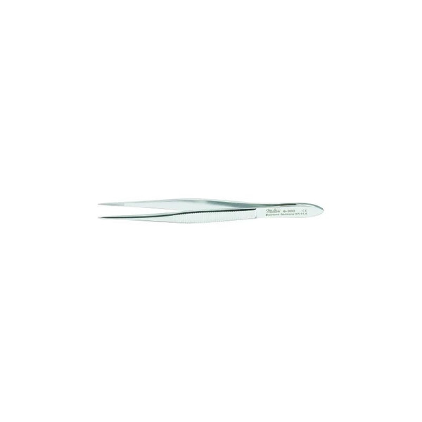 Integra - Miltex - 6302 - Splinter Forceps Allis 4 Inch Length Or Grade German Stainless Steel Nonsterile Nonlocking Thumb Handle Straight Pointed Tip