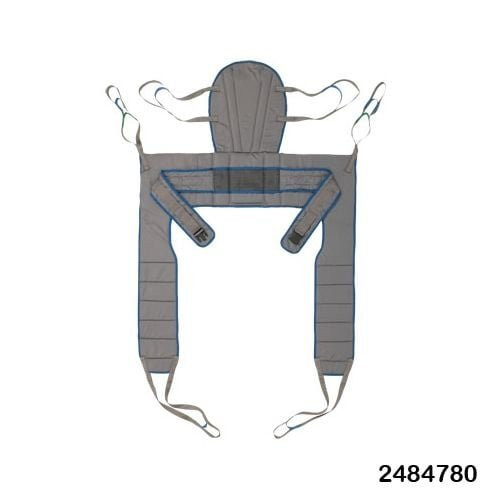 Invacare - Premier Series Slings - 2478445 - Toileting Sling With Head And Neck Support 6 Strap Medium 450 Lbs Weight Capacity