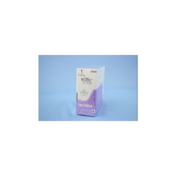 Johnson & - Coated Vicryl - J468H - Systems - Absorbable Suture With Needle Polyglactin 910 Cp - 1 1/2 Circle Reverse Cutting Size Braided