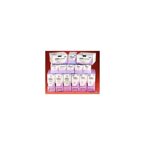 Johnson & - Coated Vicryl - J935H - Systems - Absorbable Suture With Needle Polyglactin 910 Ps - 1 3/8 Circle Reverse Cutting Size 4 - 0 Braided