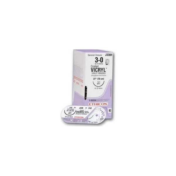 Johnson & - Coated Vicryl Plus - Vcp110G - Systems - Absorbable Antibacterial Suture Without Needle Polyglactin 910 With Irgacare Mp Braided Size 3 - 0