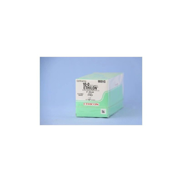 Johnson & - Ethicon - 9001G - Systems - Ethilon Nonabsorbable Suture With Needle Nylon Cs160 - 6 1/2 Circle Opthalmic Spatula Size 10 - 0 Monofilament