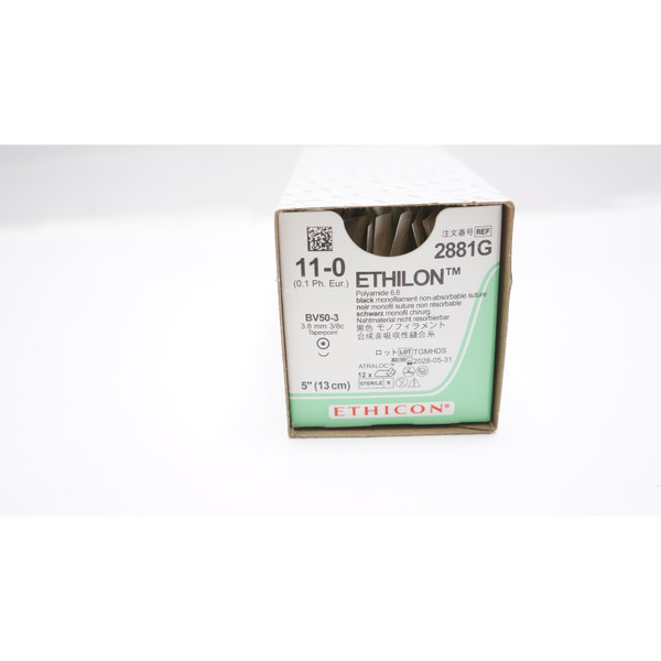 Johnson & - J Healthcare Systems - 2881G - Suture, Ethilon Blk Mono 11 - 05" Bv50 - 3