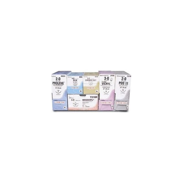 Johnson & - J Healthcare Systems - 5424H - Nurolon Nonabsorbable Suture With Needle Nylon Ct - 1 1/2 Circle Taper Point Size 0 Braided