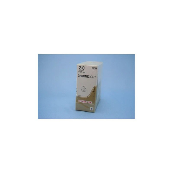 Johnson & - J Healthcare Systems - 893H - Absorbable Suture With Needle Chromic Gut Ct - 3 1/2 Circle Taper Point Size 2 - 0