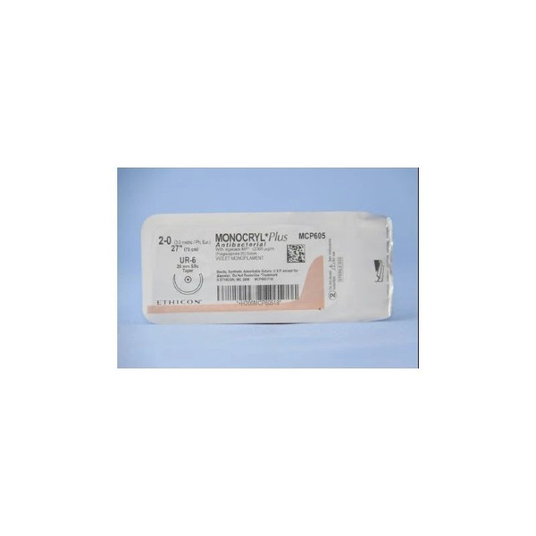 Johnson &amp; - J Healthcare Systems - Mcp605H - Suture, Monocryl Plus Vio 2 - 0 27&quot; Ur - 6