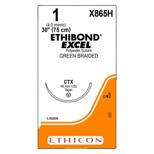Johnson & - J Healthcare Systems - X865H - Suture, Ethbnd Grn Br 1 30" Ctx B865H