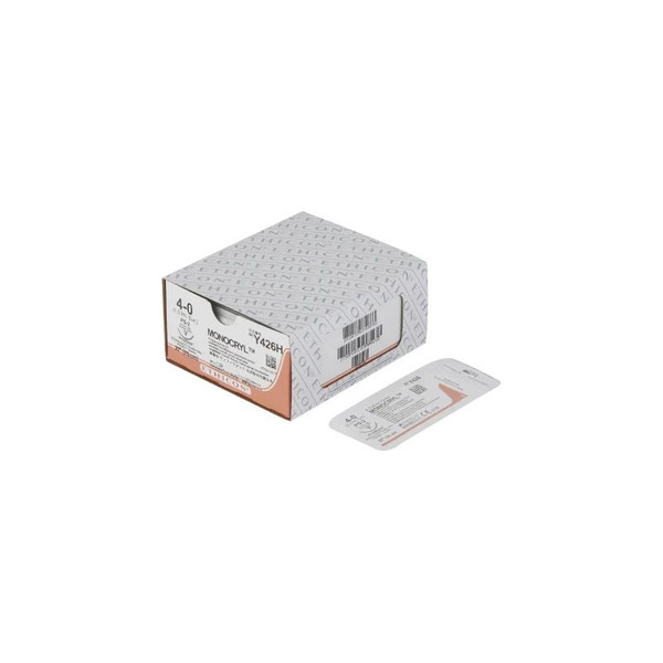 Johnson & - Monocryl - Y432H - Systems - Absorbable Suture With Needle Poliglecaprone Tf 1/2 Circle Taper Point Size 6 - 0 Monofilament