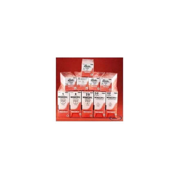 Johnson & - Monocryl - Y944H - Systems - Absorbable Suture With Needle Poliglecaprone Ct - 1 1/2 Circle Taper Point Size 3 - 0 Monofilament
