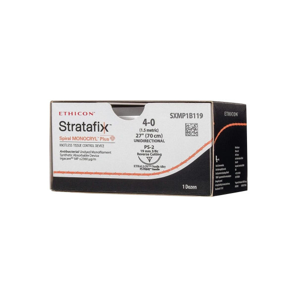 Johnson & - Monocryl Plus - Sxmp1B119 - Systems - Absorbable Suture With Needle Poliglecaprone 25 Irgacare Mp Ps - 2 3/8 Circle Precision Reverse Cutting Size 4 - 0