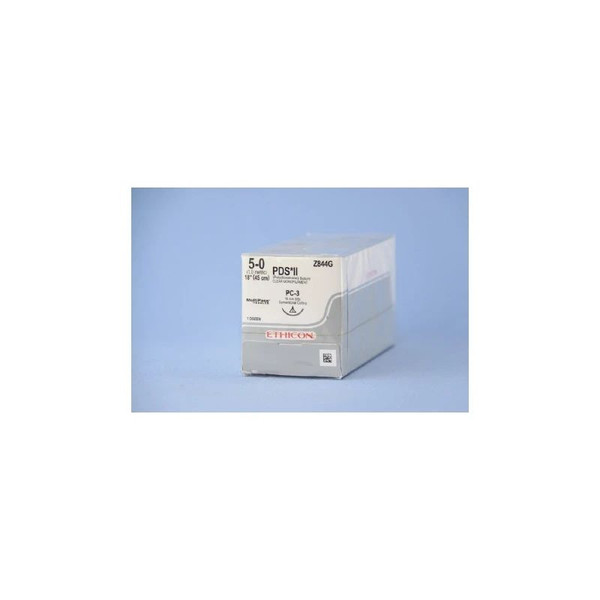 Johnson & - Pds Ii - Z844G - Systems - Absorbable Suture With Needle Polydioxanone Pc - 3 3/8 Circle Precision Conventional Cutting Size 5 - 0 Monofilament
