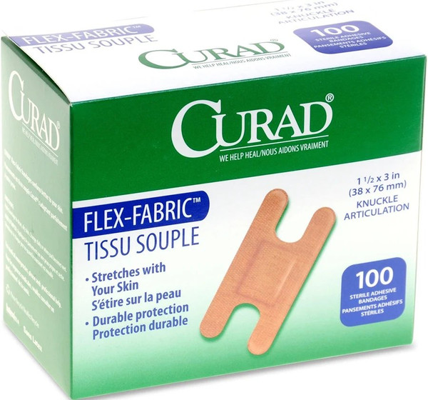Medline - Comfort Cloth - NON25510 - Adhesive Strip 1 1 2 X 3 Inch Plastic Knuckle Tan Sterile 