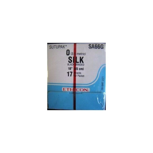 Johnson & - Perma - Hand Sutupak - Sa66G - Systems - Nonabsorbable Suture Without Needle Silk Braided Size 0