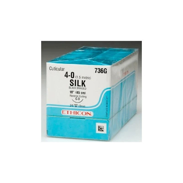 Johnson & - Perma - Hand Sutupak - Sa7H - Systems - Nonabsorbable Suture Without Needle Silk Braided Size 1