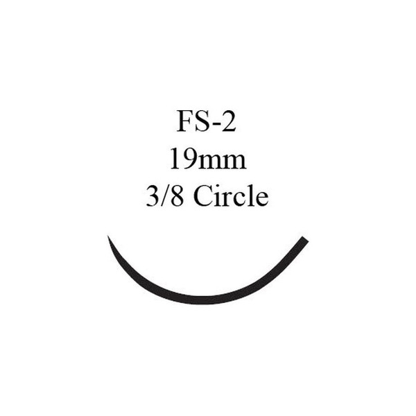 Johnson & - Perma-Hand - 683G - Systems - Nonabsorbable Suture With Needle Silk Fs - 2 3/8 Circle Reverse Cutting Size 4 - 0 Braided