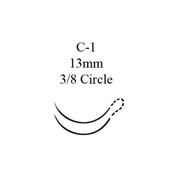 Johnson & - Perma-Hand - 706G - Systems - J&J - Nonabsorbable Suture With Needle Silk C - 1 3/8 Circle Taper Point Size 6 - 0 Braided