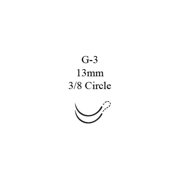 Johnson & - Perma-Hand - 783G - Systems - Nonabsorbable Suture With Needle Silk G - 3 3/8 Circle Reverse Cutting Size 4 - 0 Braided