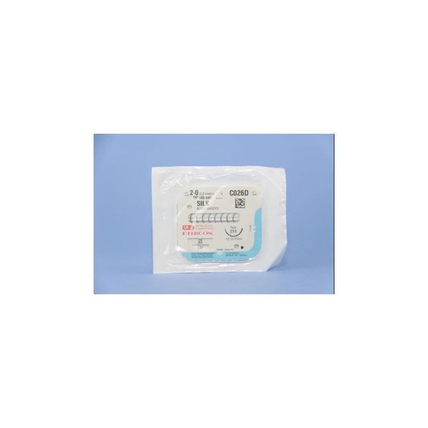Johnson & - Perma-Hand - C026D - Systems - Nonabsorbable Suture With Needle Silk Ct - 2 1/2 Circle Taper Point Size 0 Braided